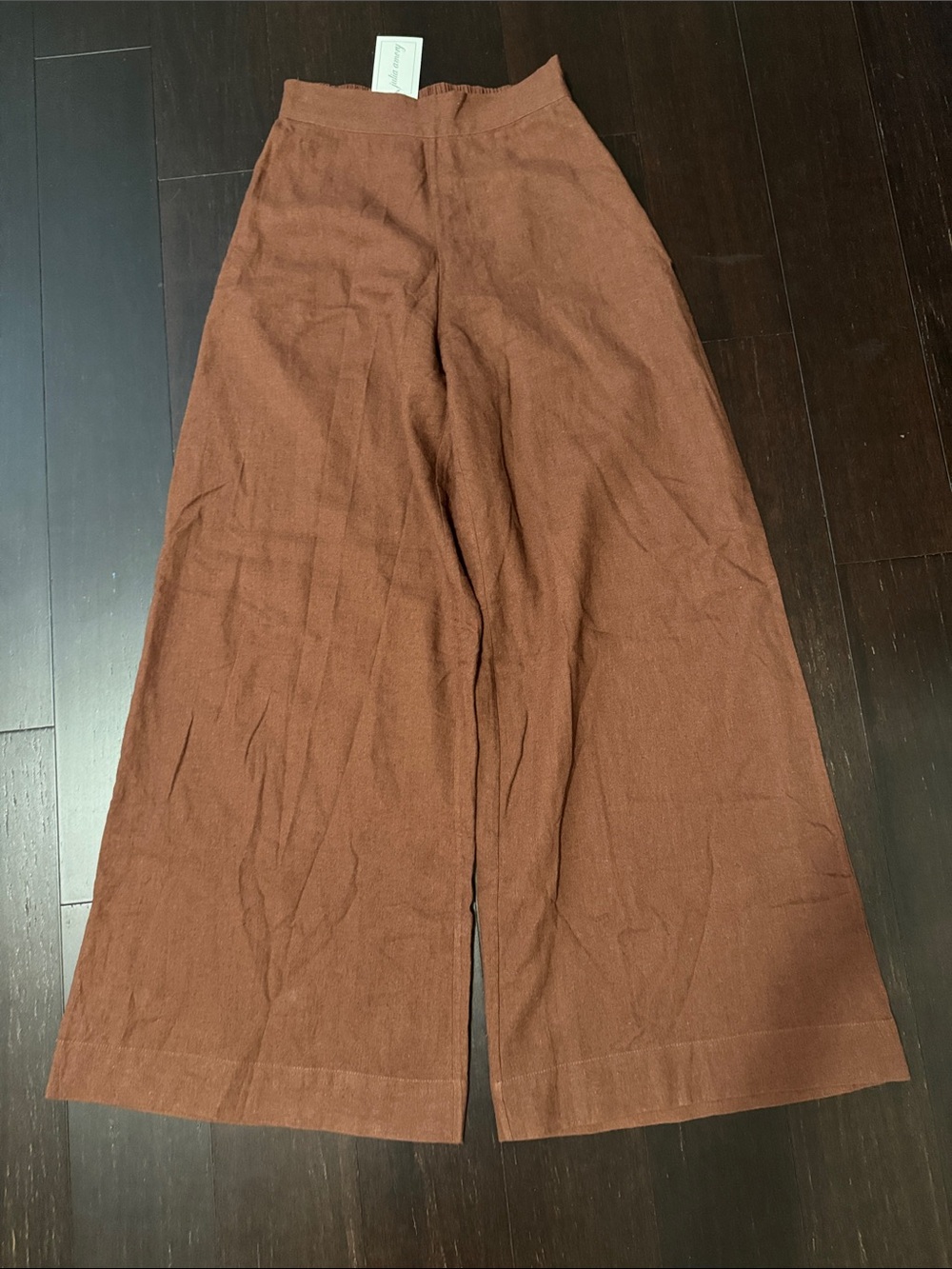 Julia Amory Ivy Linen Pants in Coco - Picture 3 of 7